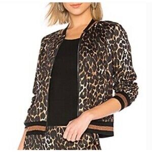 EUC Pam & Gela Leopard Print Track Jacket - M